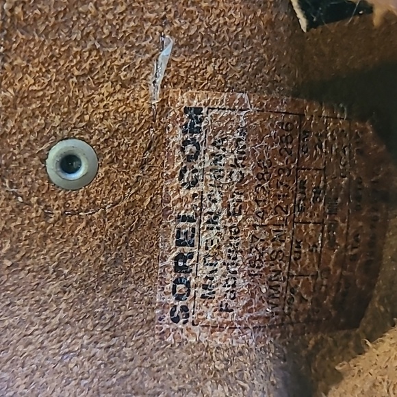 SOREL Joan Of Ark Tobacco Leather Mid Lace Up Boots Size 7 - Picture 8 of 9